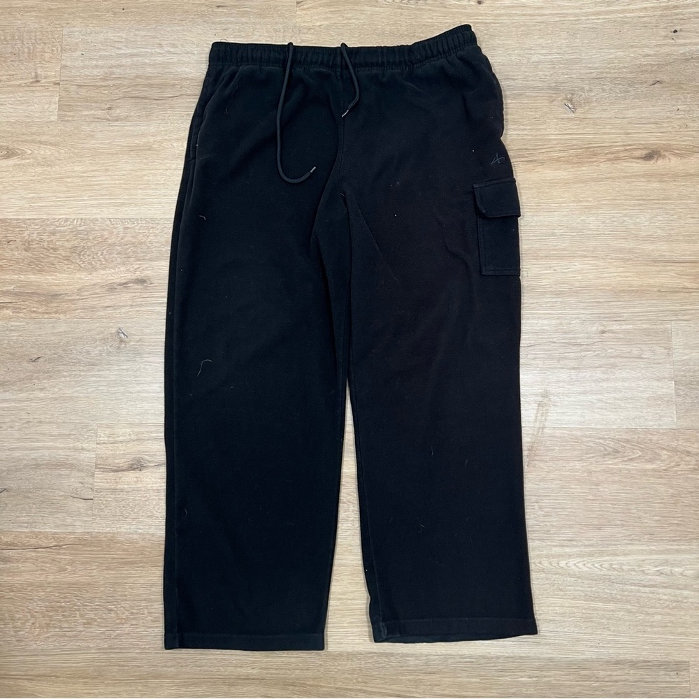 Athletech Black Baggy Cargo Sweatpants with Classic Design